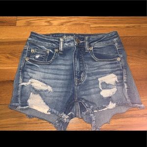 American Eagle High Rise Shortie Shorts
